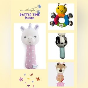 EUC. Rattle toys - Set of 4